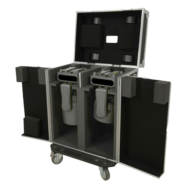 Moving Head Lighting Road Case for 2x Wash Moving Heads with 3 Doors