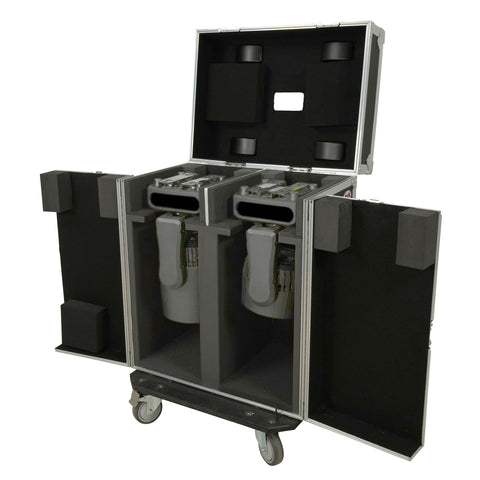 Moving Head Lighting Road Case for 2x Wash Moving Heads with 3 Doors