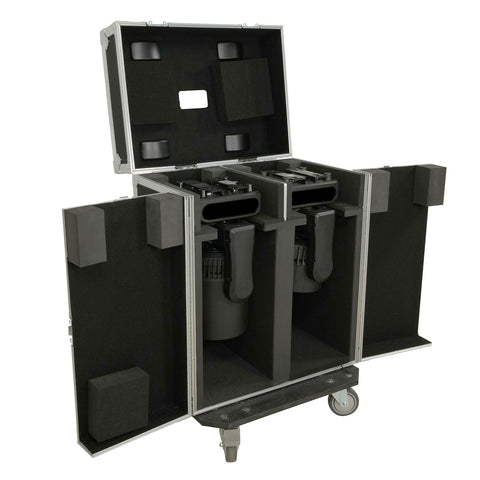 Moving Head Lighting Road Case for 2x Wash Moving Heads with 3 Doors