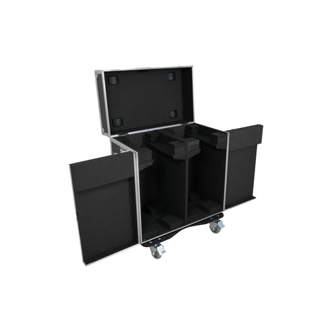 ATA Flight Style Road Case for 2 Large Moving Head Lighting Fixtures with 4x 4 inch Casters