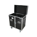 ATA Flight Style Road Case for 2 Large Moving Head Lighting Fixtures with 4x 4 inch Casters
