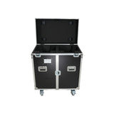 ATA Flight Style Road Case for 2 Large Moving Head Lighting Fixtures with 4x 4 inch Casters