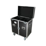 ATA Flight Style Road Case for 2 Large Moving Head Lighting Fixtures with 4x 4 inch Casters