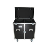 ATA Flight Style Road Case for 2 Large Moving Head Lighting Fixtures with 4x 4 inch Casters