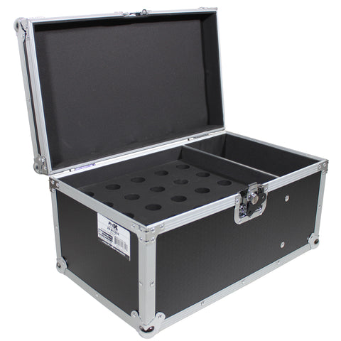 ATA Flight Case for (20) Wireless Wired Microphones with Additional Storage
