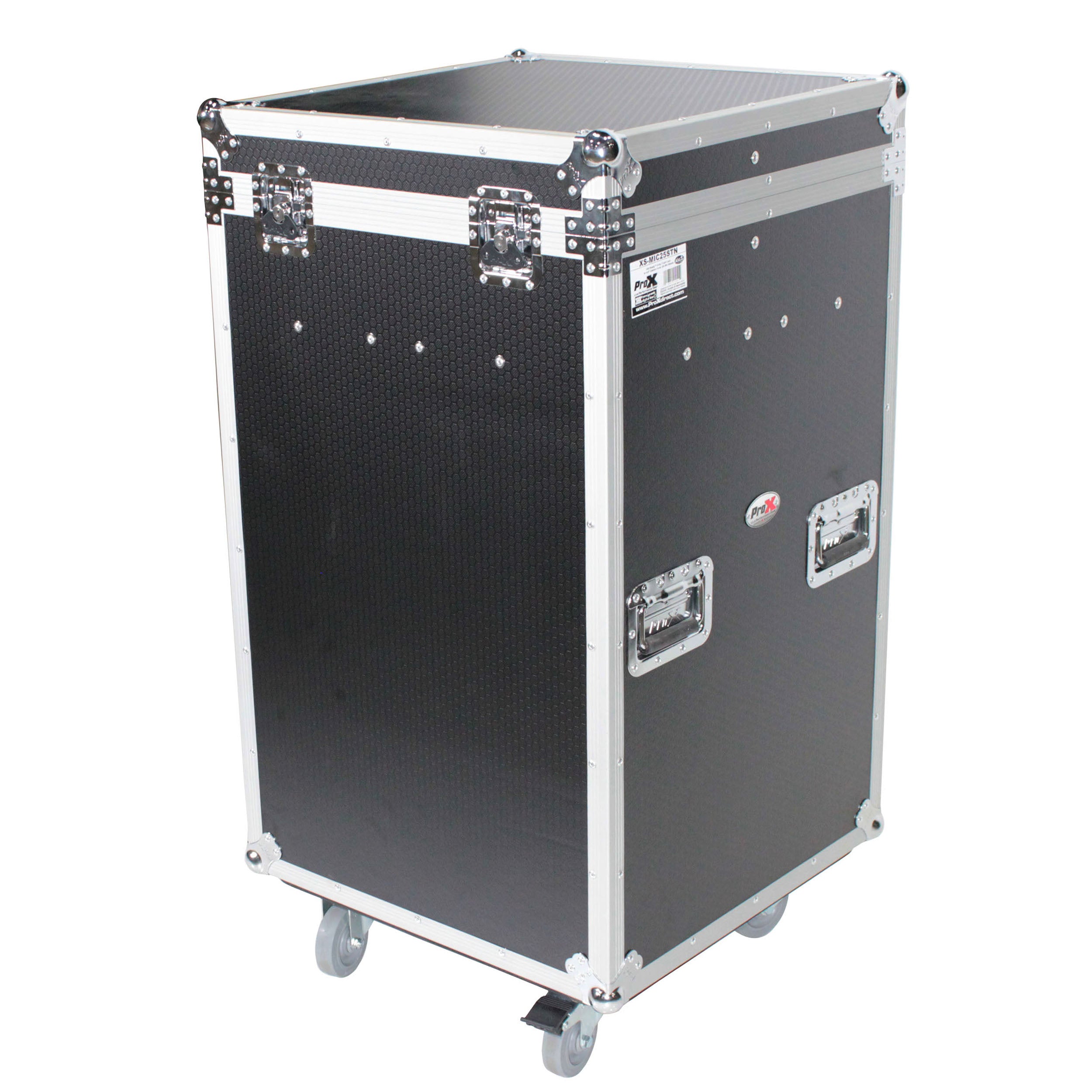 Microphone Stand Case Holds up to 25 Units W-Casters