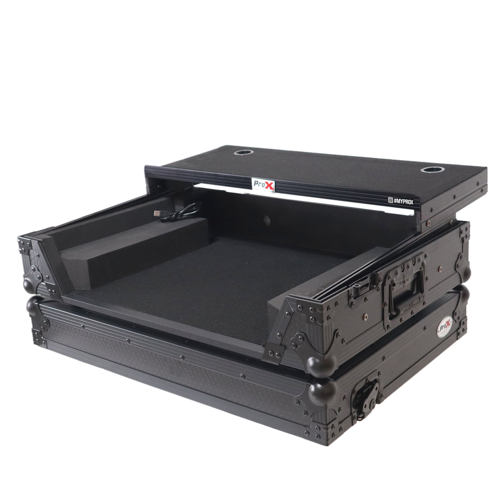 ATA Flight Style Road Case For Mixon 8 Pro with Laptop Shelf and LED Black Finish