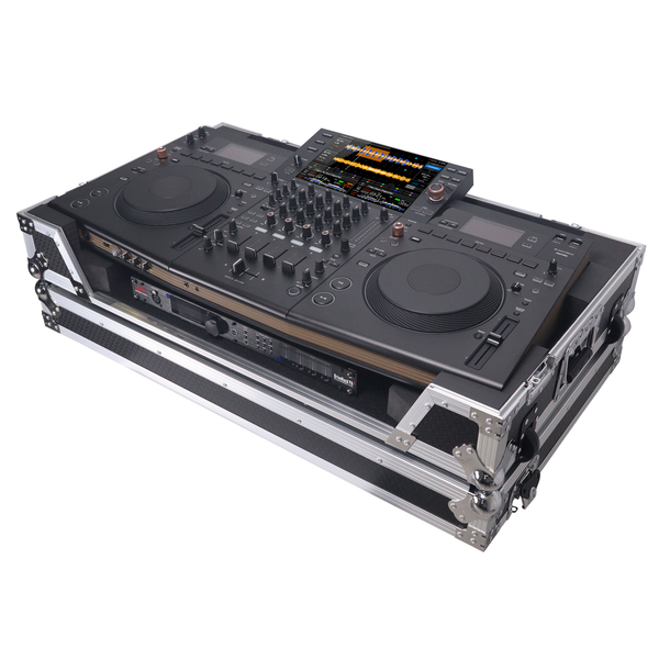 ATA Flight Style Road Case For Pioneer Opus Quad DJ Controller with 1U Rack Space and Wheels