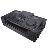 ATA Flight Style Road Case For Pioneer Opus Quad DJ Controller with 1U Rack Space and Wheels - Black Finish