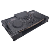 ATA Flight Style Road Case For Pioneer Opus Quad DJ Controller with 1U Rack Space and Wheels - Black Finish