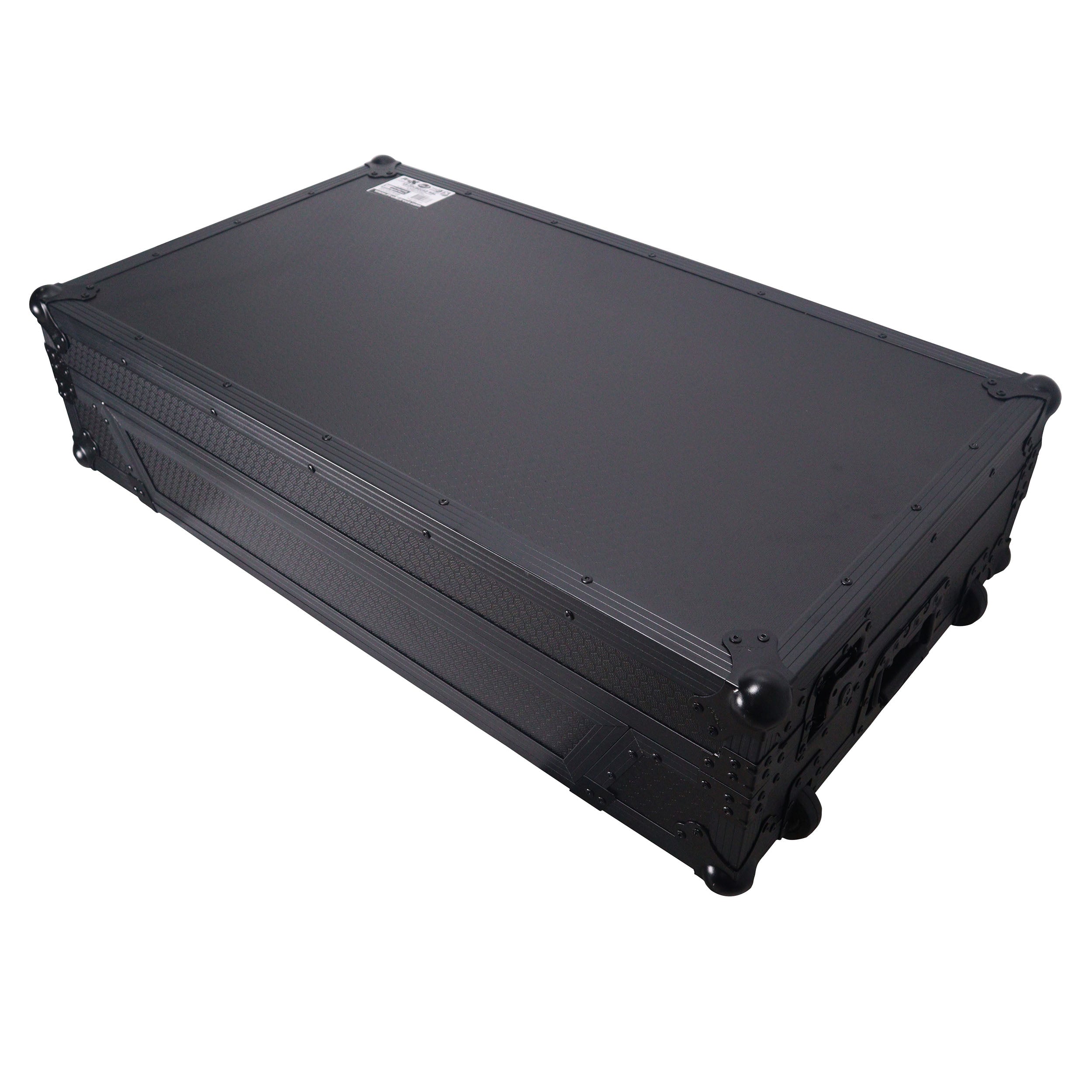 ATA Flight Style Road Case For Pioneer Opus Quad DJ Controller with 1U Rack Space and Wheels - Black Finish
