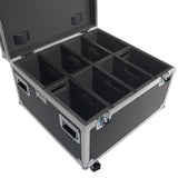 Par Can Universal Utility Case 4" Wheels Will Hold 4 of 12" x12" Large or 8 of 12" x 5.5" Slim LED Par Lights