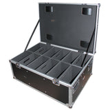 Par Can Universal Utility Case 4" Wheels Will Hold 6 of 12" x12" Large or 12 of 12" x 5.5" Slim LED Par Lights
