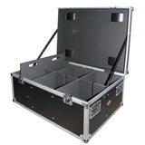 Par Can Universal Utility Case 4" Wheels Will Hold 6 of 12" x12" Large or 12 of 12" x 5.5" Slim LED Par Lights