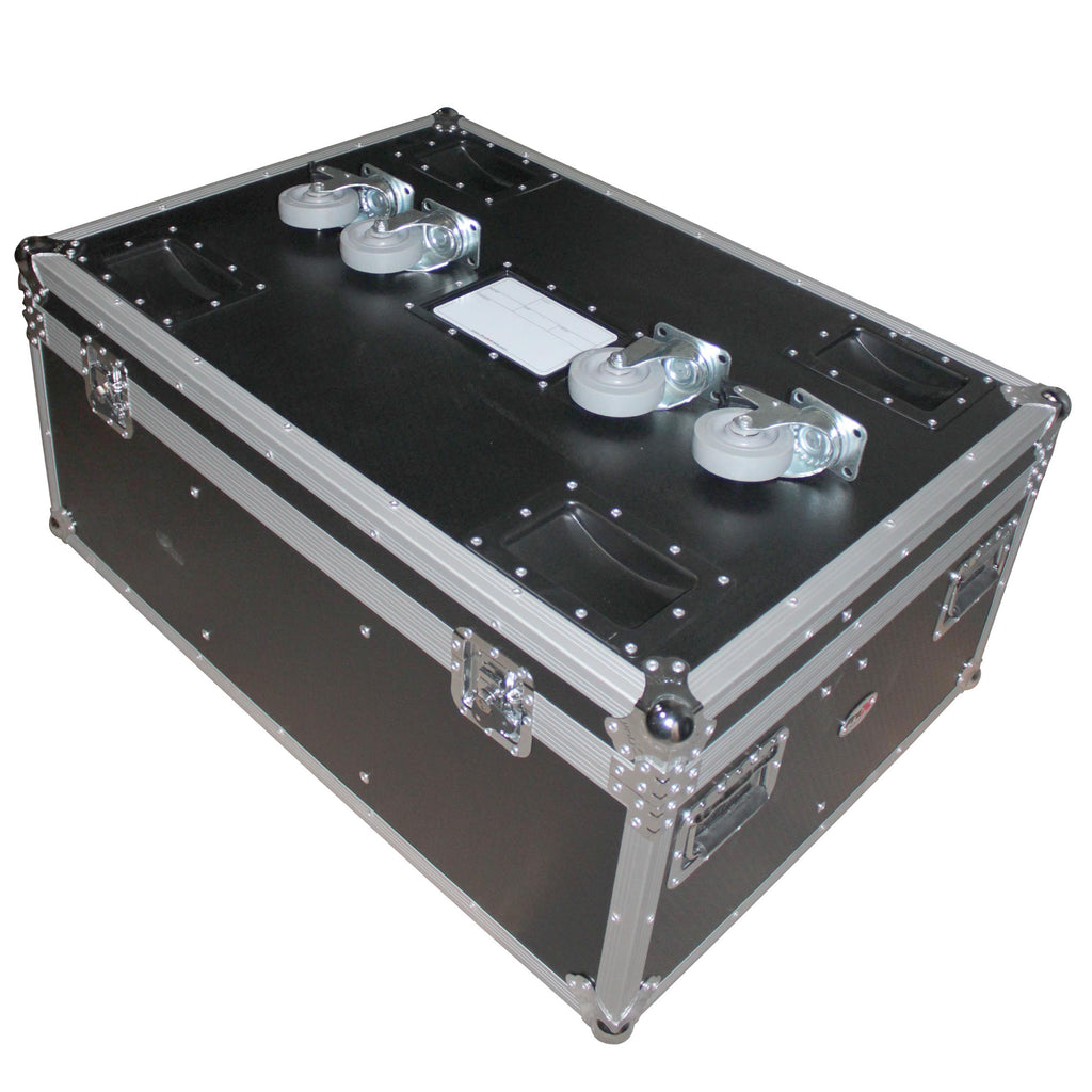 Par Can Universal Utility Case 4" Wheels Will Hold 6 of 12" x12" Large or 12 of 12" x 5.5" Slim LED Par Lights