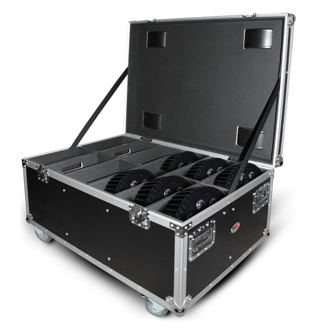 Par Can Universal Utility Case 4" Wheels Will Hold 6 of 12" x12" Large or 12 of 12" x 5.5" Slim LED Par Lights