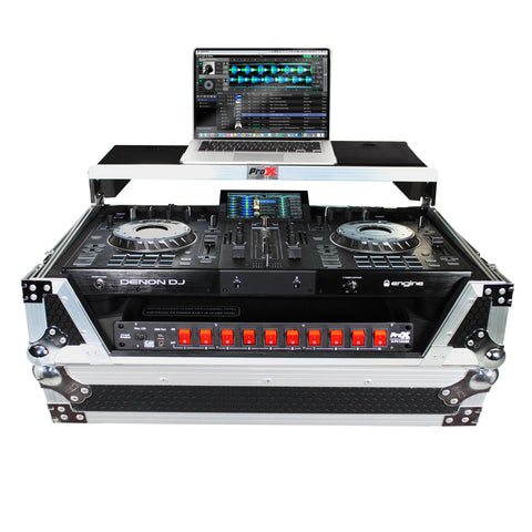 ATA Flight Case For Denon PRIME 2 DJ Controller with Laptop Shelf