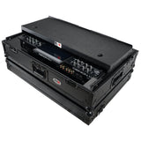 ATA Flight Case For Denon PRIME 4 MK2 DJ Controller with Laptop Shelf 1U Rack Space and Wheels - Black