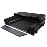 ATA Flight Case For Denon PRIME 4 MK2 DJ Controller with Laptop Shelf 1U Rack Space and Wheels - Black