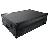 ATA Flight Case For Denon PRIME 4 MK2 DJ Controller with Laptop Shelf 1U Rack Space and Wheels - Black