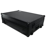 ATA Flight Case For Denon PRIME 4 MK2 DJ Controller with Laptop Shelf 1U Rack Space and Wheels - Black