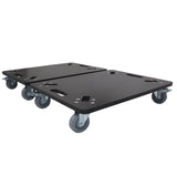 Set of 2 Caster Boards with 4" Industrial Grade Caster Wheels for Cases Truss Block Speakers Heavy Equipment