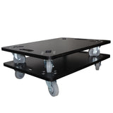 Set of 2 Caster Boards with 4" Industrial Grade Caster Wheels for Cases Truss Block Speakers Heavy Equipment
