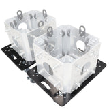 Set of 2 Caster Boards with 4" Industrial Grade Caster Wheels for Cases Truss Block Speakers Heavy Equipment