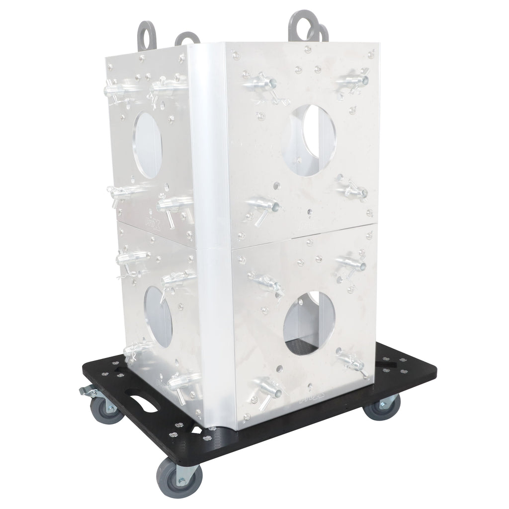Set of 2 Caster Boards with 4" Industrial Grade Caster Wheels for Cases Truss Block Speakers Heavy Equipment