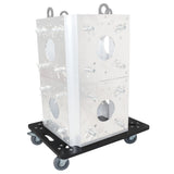 Set of 2 Caster Boards with 4" Industrial Grade Caster Wheels for Cases Truss Block Speakers Heavy Equipment