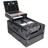 11" DJ Mixer Road Case W/Laptop Shelf for Rane Seventy-Two 72 and Rane Seventy (Black on Black)