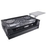ATA Flight Style Road Case For RANE Four or RANE Performer DJ Controller with 1U Rack Space and Wheels - Black Finish