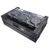 ATA Flight Style Road Case For RANE Four or RANE Performer DJ Controller with 1U Rack Space and Wheels - Black Finish