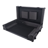 ATA Flight Style Road Case For RANE Four or RANE Performer DJ Controller with 1U Rack Space and Wheels - Black Finish