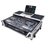 ATA Flight Style Road Case For RANE Four or RANE Performer DJ Controller with Laptop Shelf 1U Rack Space and Wheels