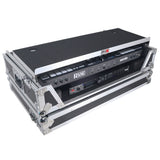 ATA Flight Style Road Case For RANE Four or RANE Performer DJ Controller with Laptop Shelf 1U Rack Space and Wheels