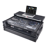 ATA Flight Style Road Case For RANE Four or RANE Performer DJ Controller with Laptop Shelf 1U Rack Space LED and Wheels - Black