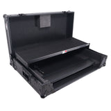 ATA Flight Style Road Case For RANE Four or RANE Performer DJ Controller with Laptop Shelf 1U Rack Space LED and Wheels - Black