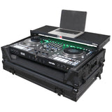 ATA Flight Style Road Case For RANE Four or RANE Performer DJ Controller with Laptop Shelf 1U Rack Space LED and Wheels - Black