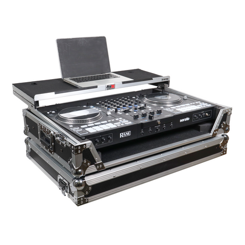ATA Flight Style Road Case For RANE Four or RANE Performer DJ Controller with Laptop Shelf 1U Rack Space and Wheels
