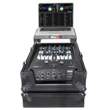 11" DJ Mixer Road Case W/Laptop Shelf for Rane Seventy-Two 72 and Rane Seventy (Black on Black)