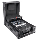 11" DJ Mixer Road Case W/Laptop Shelf for Rane Seventy-Two 72 and Rane Seventy (Black on Black)
