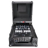 11" DJ Mixer Road Case W/Laptop Shelf for Rane Seventy-Two 72 and Rane Seventy (Black on Black)