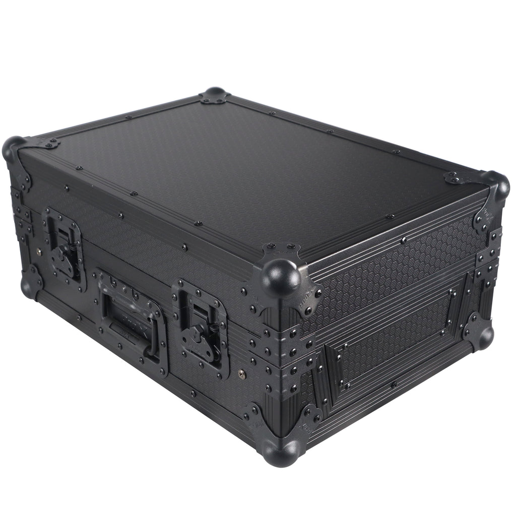 11" DJ Mixer Road Case W/Laptop Shelf for Rane Seventy-Two 72 and Rane Seventy (Black on Black)