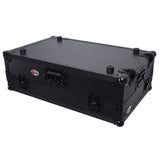 ATA Style Flight Case for Pioneer DDJ-REV7 DDJ-1000 SRT DJ Controller with 2U Rack Space Laptop Shelf Wheels LED Black Finish