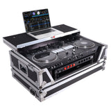 ATA Style Flight Case for Pioneer DDJ-REV7 & DDJ-1000 SRT DJ Controller with 2U Rack Space Laptop Shelf Wheels LED kit