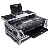 ATA Style Flight Case for Pioneer DDJ-REV7 & DDJ-1000 SRT DJ Controller with 2U Rack Space Laptop Shelf Wheels LED kit
