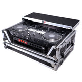 ATA Style Flight Case for Pioneer DDJ-REV7 & DDJ-1000 SRT DJ Controller with 2U Rack Space Laptop Shelf Wheels LED kit