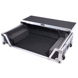 ATA Style Flight Case for Pioneer DDJ-REV7 & DDJ-1000 SRT DJ Controller with 2U Rack Space Laptop Shelf Wheels LED kit