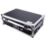 Flight Style Road Case For Pioneer DDJ-FLX10 or DDJ-GRV6 DJ Controller with Laptop Shelf 2U Rack Space Wheels